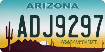 AZ license plate ADJ9297