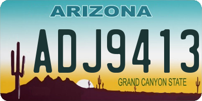 AZ license plate ADJ9413