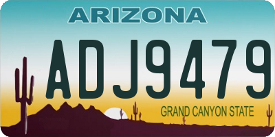 AZ license plate ADJ9479