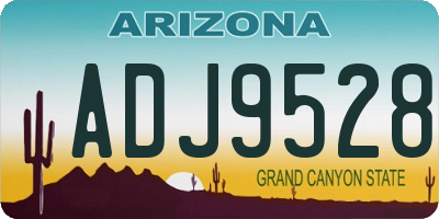 AZ license plate ADJ9528