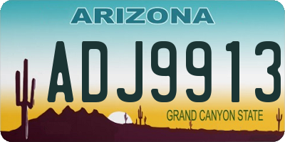 AZ license plate ADJ9913