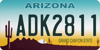 AZ license plate ADK2811