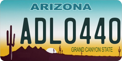 AZ license plate ADL0440