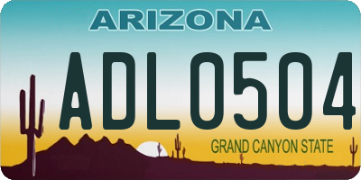AZ license plate ADL0504