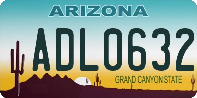 AZ license plate ADL0632