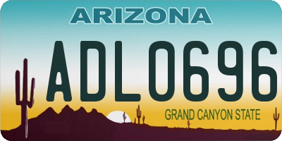 AZ license plate ADL0696