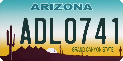AZ license plate ADL0741