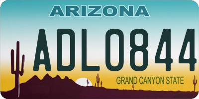 AZ license plate ADL0844