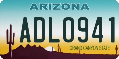 AZ license plate ADL0941