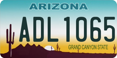 AZ license plate ADL1065