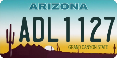 AZ license plate ADL1127