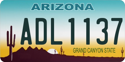 AZ license plate ADL1137