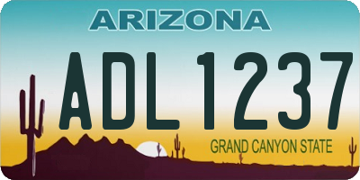 AZ license plate ADL1237