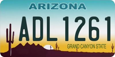 AZ license plate ADL1261