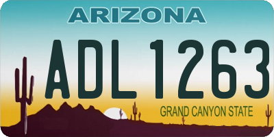 AZ license plate ADL1263