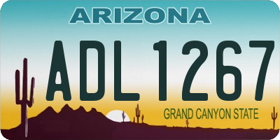 AZ license plate ADL1267