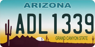 AZ license plate ADL1339