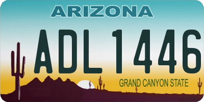 AZ license plate ADL1446