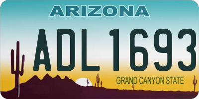 AZ license plate ADL1693