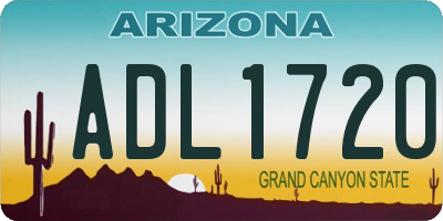 AZ license plate ADL1720