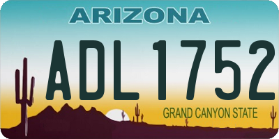 AZ license plate ADL1752