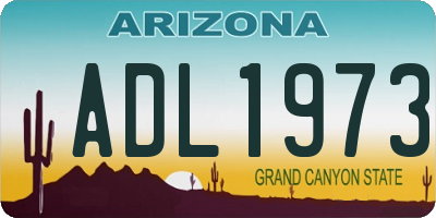 AZ license plate ADL1973