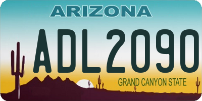 AZ license plate ADL2090