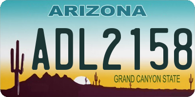 AZ license plate ADL2158