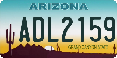 AZ license plate ADL2159