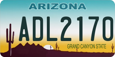 AZ license plate ADL2170