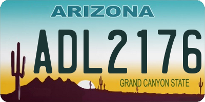 AZ license plate ADL2176