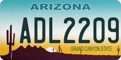 AZ license plate ADL2209