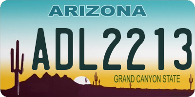 AZ license plate ADL2213