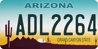 AZ license plate ADL2264
