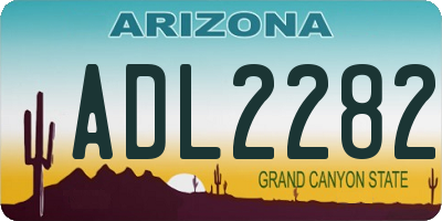 AZ license plate ADL2282