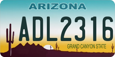 AZ license plate ADL2316