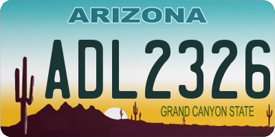 AZ license plate ADL2326