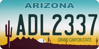 AZ license plate ADL2337