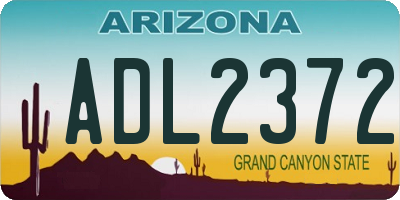 AZ license plate ADL2372