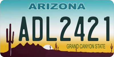 AZ license plate ADL2421