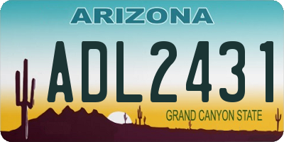 AZ license plate ADL2431
