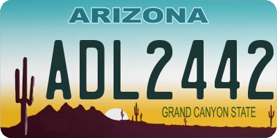AZ license plate ADL2442