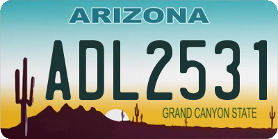AZ license plate ADL2531