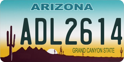 AZ license plate ADL2614