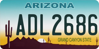 AZ license plate ADL2686
