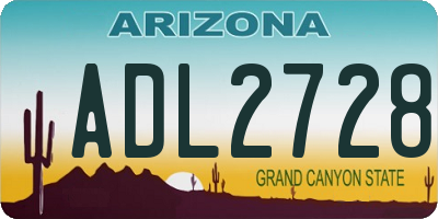AZ license plate ADL2728
