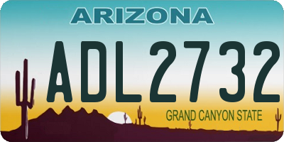 AZ license plate ADL2732
