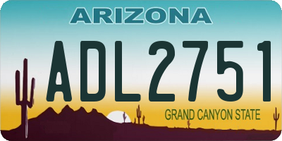AZ license plate ADL2751