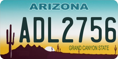 AZ license plate ADL2756
