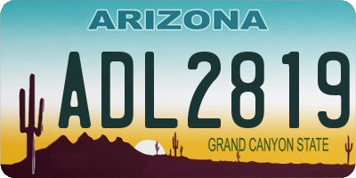 AZ license plate ADL2819